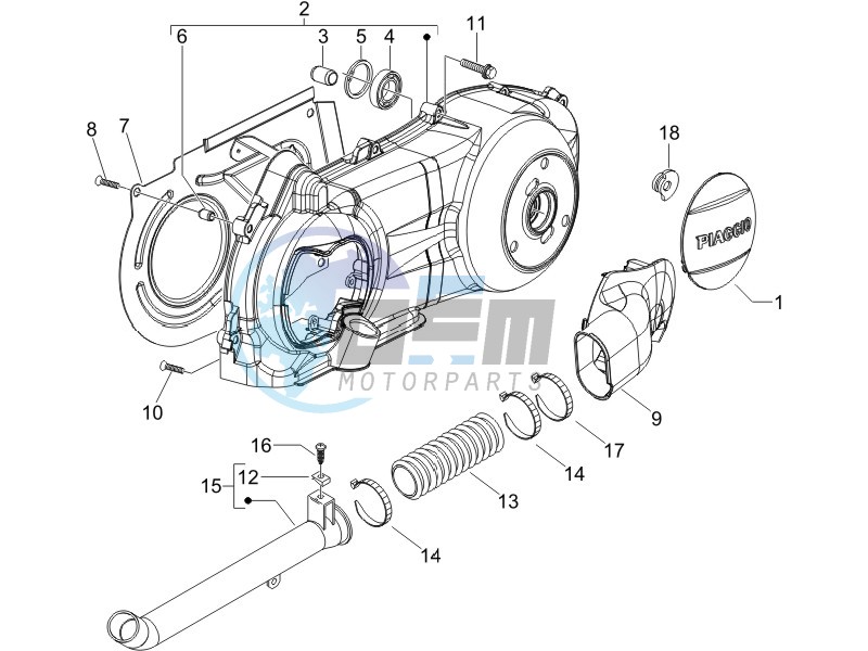 Crankcase cover - Crankcase cooling