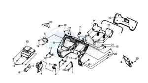 GTS 300 EFI drawing RESERVE TANK / BINNENBAK