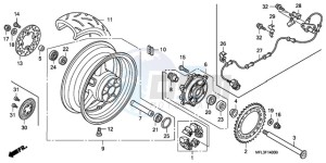 CBR1000RR9 Australia - (U / PSW) drawing REAR WHEEL