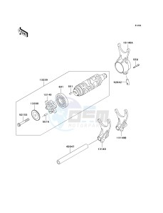 VN 1600 D [VULCAN 1600 NOMAD] (D6F-D8FA) D8F drawing GEAR CHANGE DRUM_SHIFT FORK-- S- -