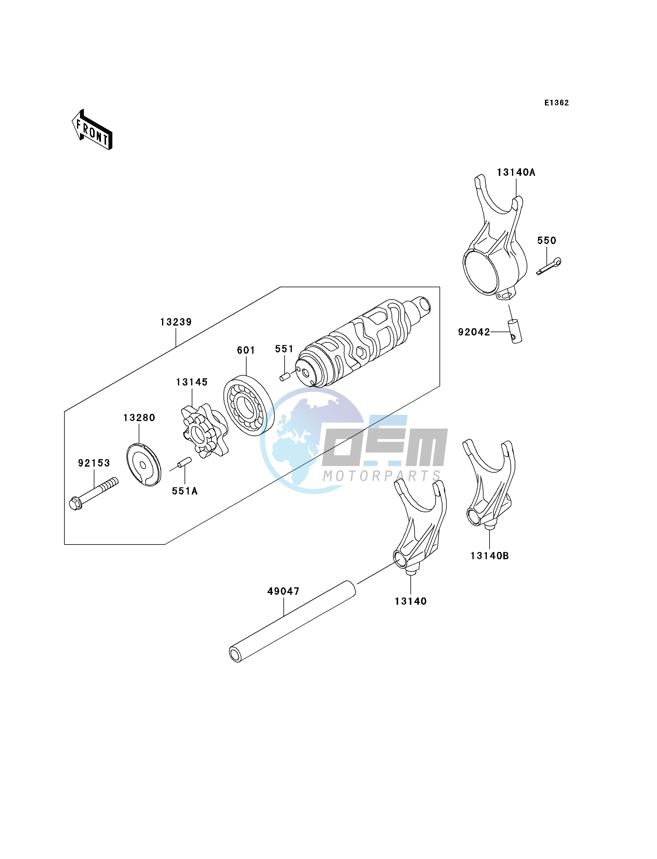 GEAR CHANGE DRUM_SHIFT FORK-- S- -