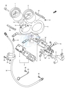 GSX-R750 (E28) drawing SPEEDOMETER