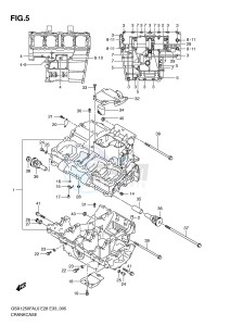 GSX1250FA (E28-E33) drawing CRANKCASE