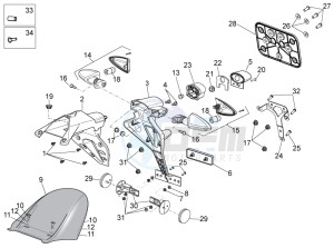 Tuono V4 1100 Factory (USA-CND) USA-CND drawing Rear body II