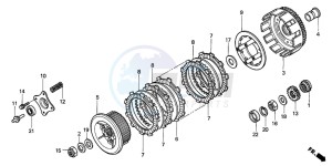 CBF250 drawing CLUTCH