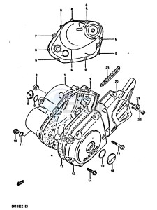 DR125S (E2) drawing CRANKCASE COVER