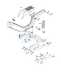 CLASSIC_XL_L1 50 L1 drawing Frame-rear fork-central stand