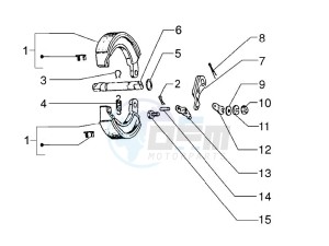 PX 125 drawing Rear brake - Brake jaw