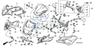 CB1300SA9 UK - (E / ABS BCT MKH MME TWO TY2) drawing FR. COWL/SIDE COWL/WINDSC REEN