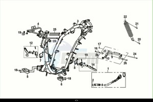 JET 14 200I (XC20W1-EU) (M1) drawing FRAME BODY ENGINE MOUNT