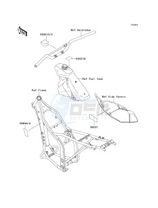 KLX 250 D [KLX250R] (D2-D4) [KLX250R] drawing LABELS