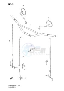 TS185ER (E71) drawing HANDLEBAR