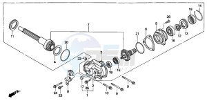 TRX300FW FOURTRAX 300 4X4 drawing SIDE GEAR CASE