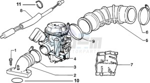 Zip 50 4T drawing Carburettor