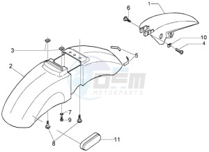 Beverly 250 (USA) USA drawing Front and rear mudguard