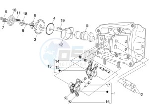 MP3 500 lt Sport business drawing Camshaft - Rocking levers support unit