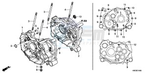 TRX500FPEC drawing CRANKCASE