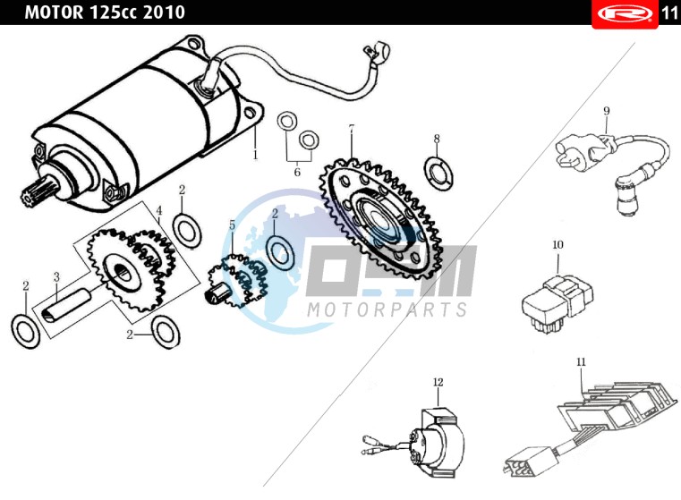 STARTER MOTOR-REGULATOR-CDI