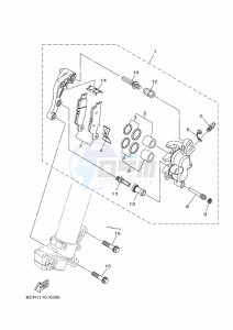 YZ250 (BCRL) drawing FRONT BRAKE CALIPER