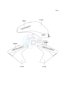 ER 650 A [ER-6N (AUSTRALIAN] (A6F-A8F) A7F drawing DECALS-- ORANGE- --- A7F- -