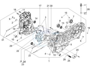 Liberty 125 4t Sport drawing Crankcase