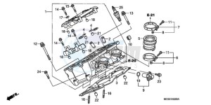 ST1300A9 UK - (E / ABS MKH MME) drawing RIGHT CYLINDER HEAD