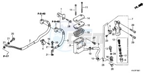 CBR250RAD CBR250R ABS 2E - (2E) drawing REAR BRAKE MASTER CYLINDER (CBR250RA)