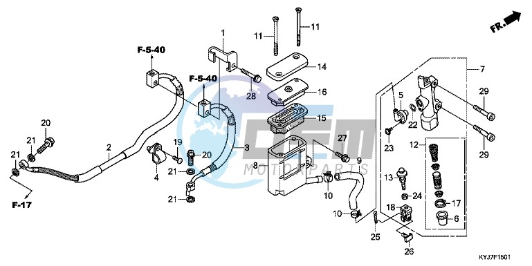 REAR BRAKE MASTER CYLINDER (CBR250RA)