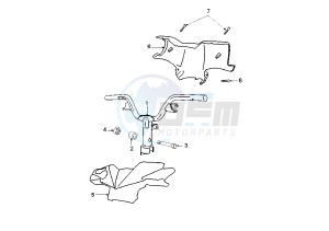 LUDIX 10 TREND – SNAKE - 50 cc drawing STEERING HANDLE