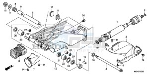 VFR1200XDD CrossTourer - VFR1200X Dual Clutch 2ED - (2ED) drawing SWINGARM