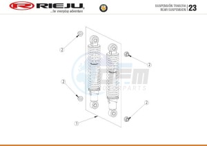 BYE-BIKE-EURO4-BLACK 50 drawing REAR SUSPENSION