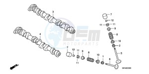 CBF10009 Ireland - (EK) drawing CAMSHAFT/VALVE