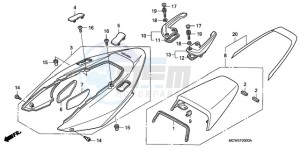 VFR800A9 ED / ABS MME TWO drawing REAR COWL