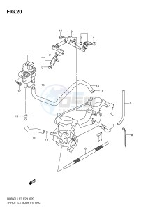 DL650 (E3) V-Strom drawing THROTTLE BODY FITTING (DL650AL1 E3)