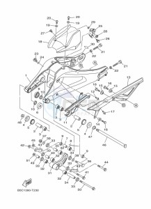 TRACER 900 MTT850 (B5CC) drawing REAR ARM