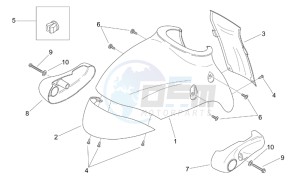 Mojito 125 drawing Front body - Front mudguard