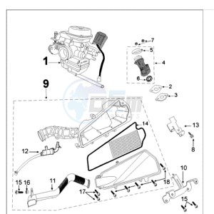 VIVA 3 L 50 4T SIXTIES drawing CARBURETTOR