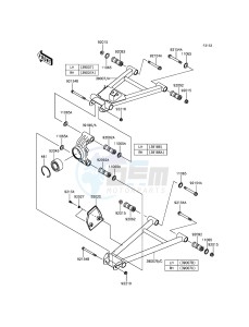 MULE PRO-DXT KAF1000BGF EU drawing Rear Suspension