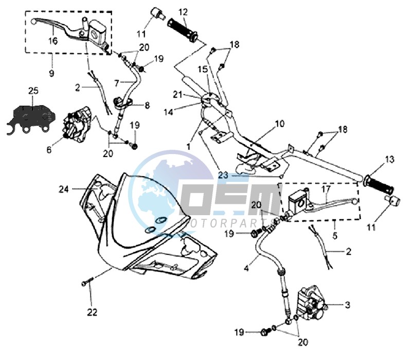 HANDLEBAR / BRAKE LEVERS / BRAKE CALIPER