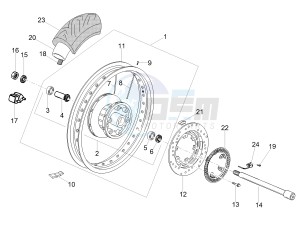 V7 III Racer 750 e4 (NAFTA) drawing Rear wheel