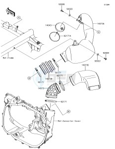 MULE PRO-DXT KAF1000BJF EU drawing Air Cleaner-Belt Converter