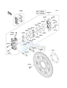 ZX 600 P [NINJA ZX-6R] (7F-8FA) P8FA drawing FRONT BRAKE