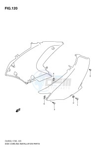 DL650 (E2) V-Strom drawing SIDE COWLING INSTALLATION PARTS