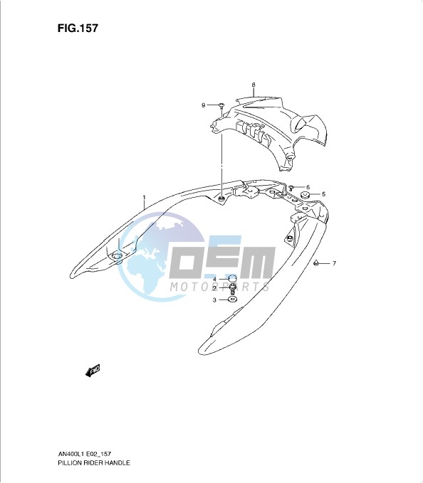 PILLION RIDER HANDLE (AN400L1 E19)