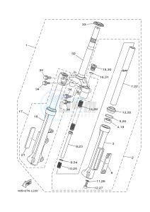 T110C (1DU8) drawing FRONT FORK