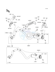 KLX 110 A (KLX110 MONSTER ENERGY) (A6F-A9FA) A9F drawing MUFFLER-- S- -