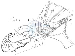 Beverly 250 e3 drawing Head lamp - Turn signal lamps