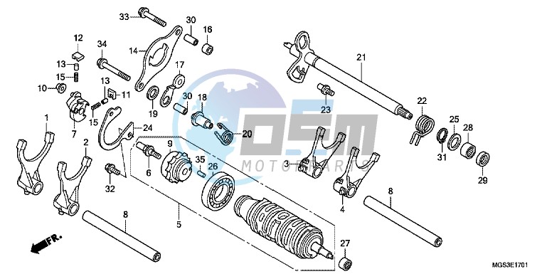 GEARSHIFT DRUM (NC700XD)