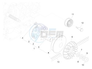 GTV 300 SEI GIORNI IE E4 ABS (EMEA) drawing Driving pulley