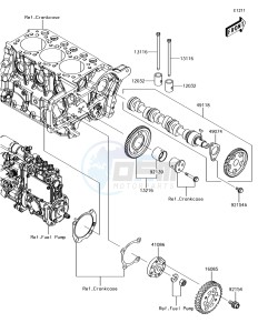 MULE PRO-DX KAF1000EHF EU drawing Valve(s)/Camshaft(s)